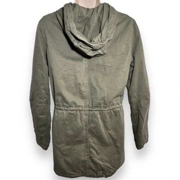 BANANA Republic Women’s Hooded Utility Coat Olive Green Size XS - Picture 5 of 7